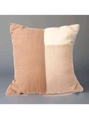 Project 62 Linen Throw Pillow 18 inch Color Block Pink
